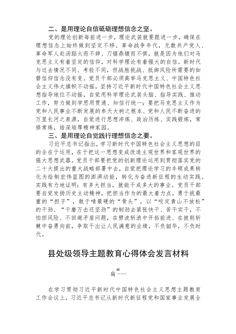 县处级领导主题教育心得体会发言材料精选三篇.docx_第2页