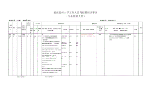 重庆医科大学工作人员岗位聘用评审表专业技术人员.docx
