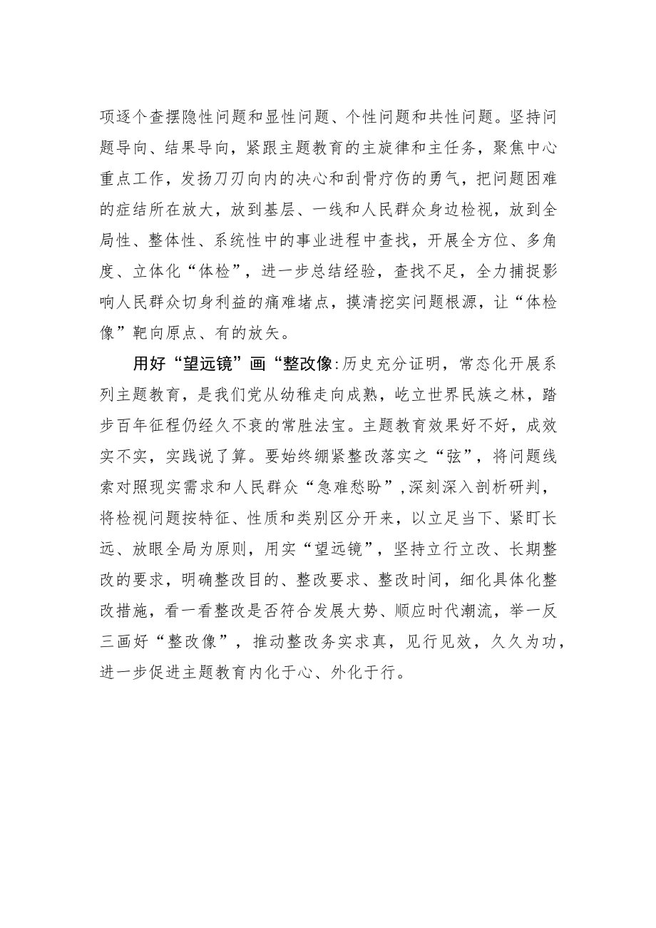 主题教育研讨发言材料：主题教育重在“用镜画像”.docx_第2页