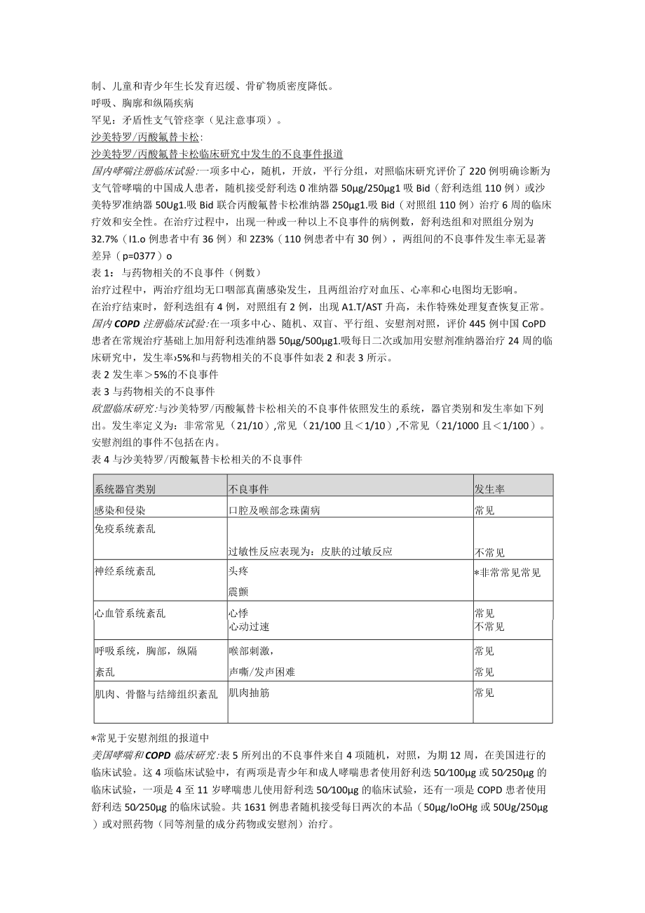 沙美特罗替卡松粉吸入剂（舒利迭）中文说明书.docx_第3页