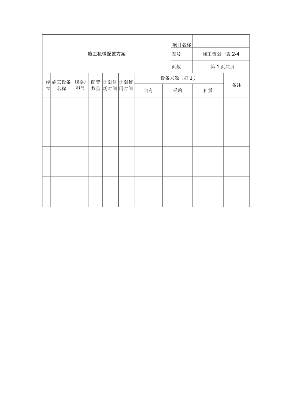 施工机械配置方案表.docx_第1页