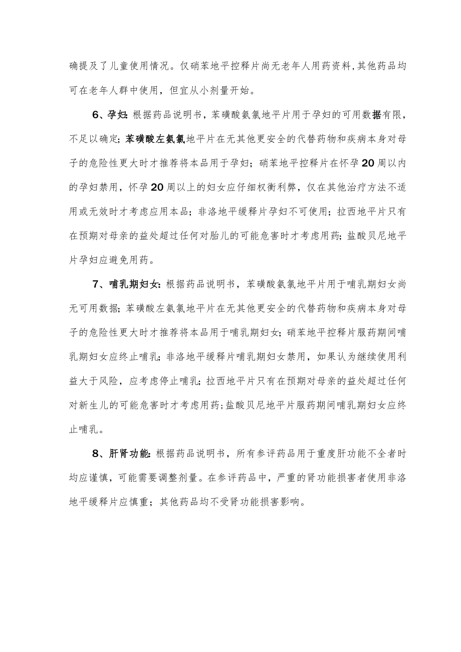 钙通道阻滞剂（二氢吡啶类）临床应用特点比较.docx_第2页