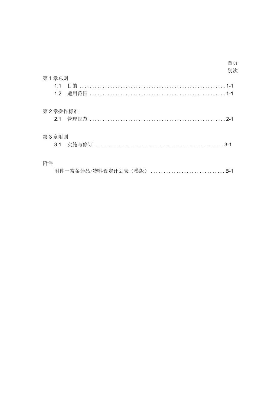 医院临床科室常备药品管理作业细则.docx_第1页