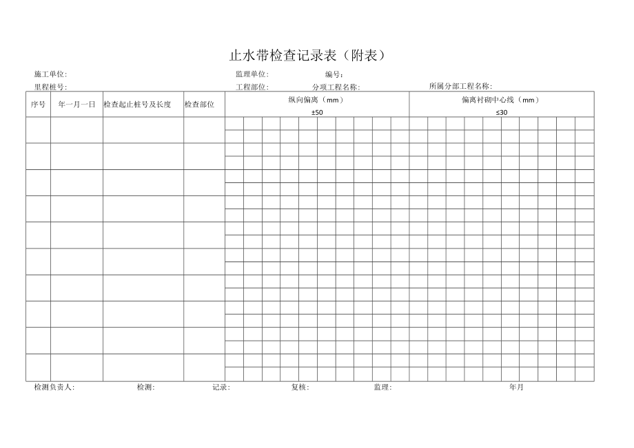 止水带检查记录表（附表）.docx_第1页