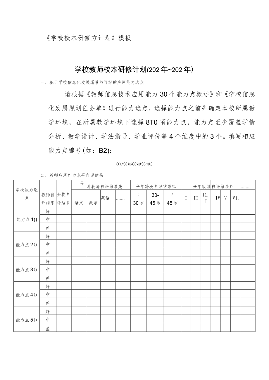 学校校本研修方计划(模板).docx_第1页