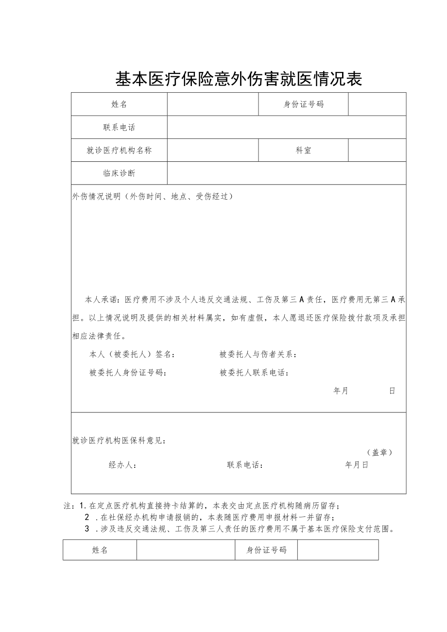 意外伤害就医情况表.docx_第1页