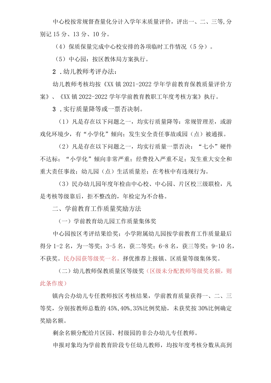 学校2021-2022学前教育质量考核方案.docx_第2页