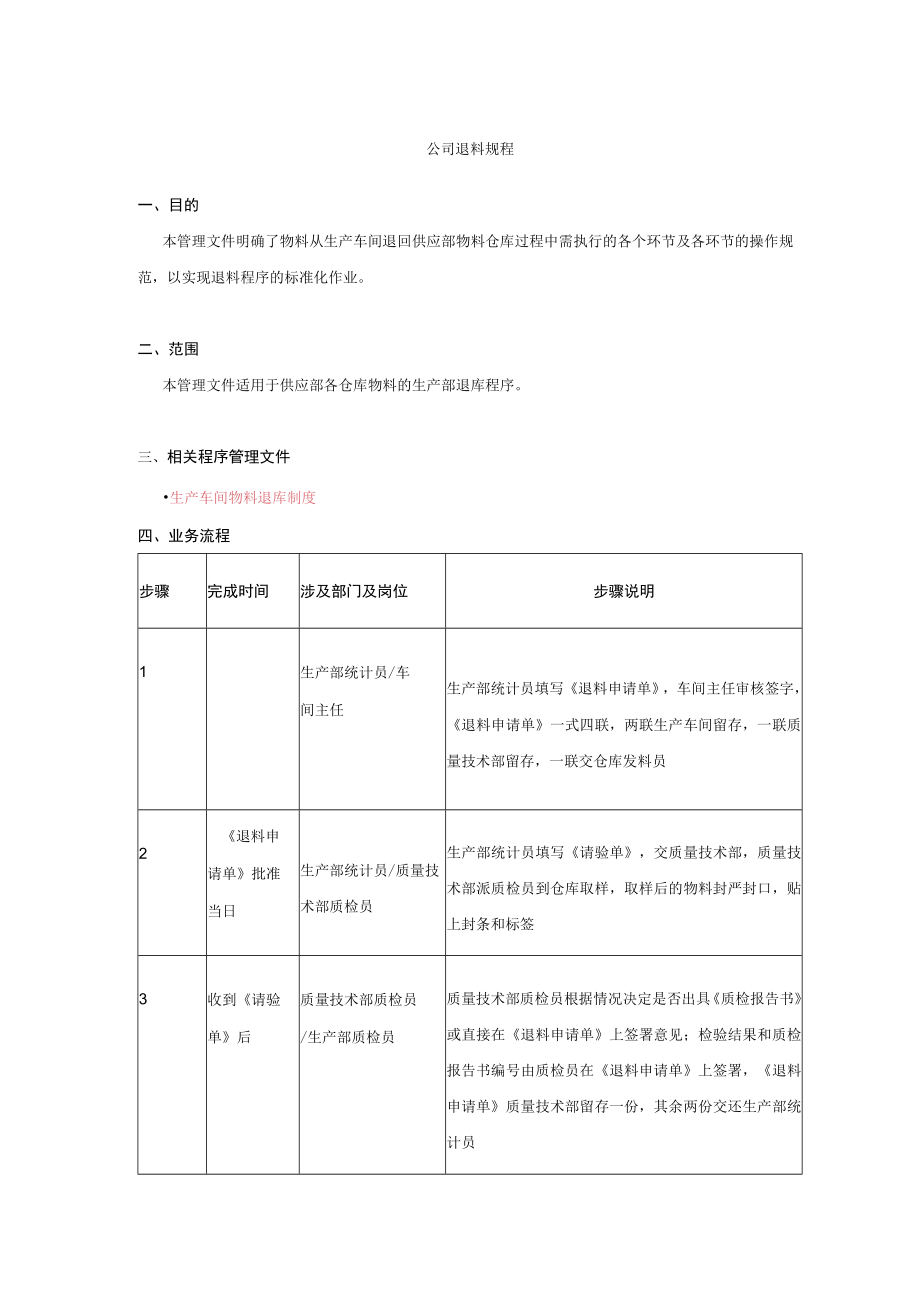 公司退料规程.docx_第1页