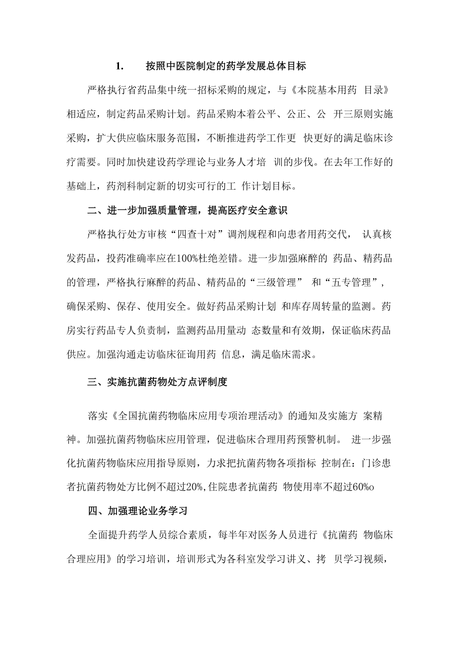 2023年医院药剂师工作计划 (模板5篇).docx_第3页