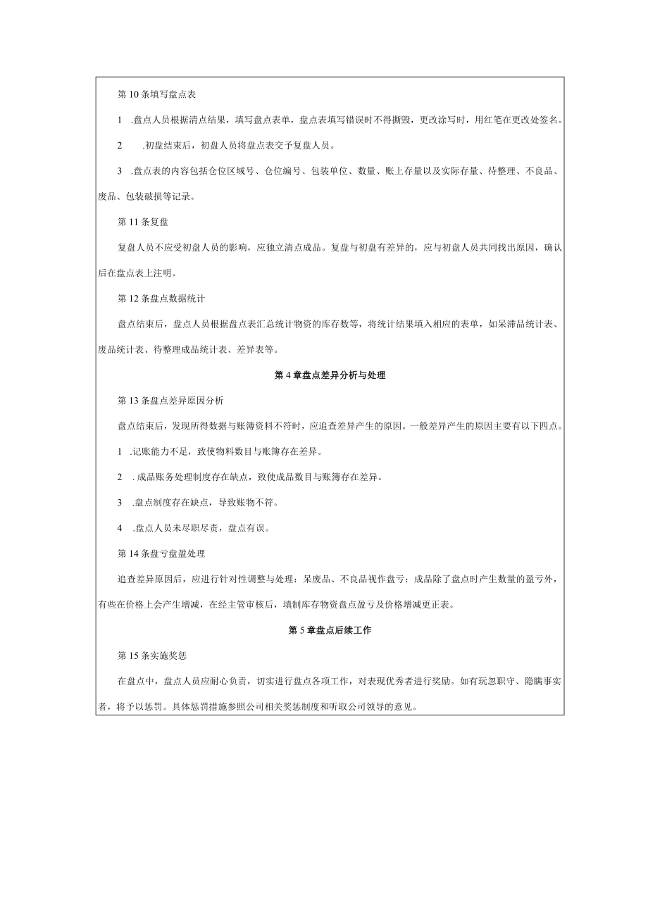 仓储部规范化管理物料盘点管理制度.docx_第3页