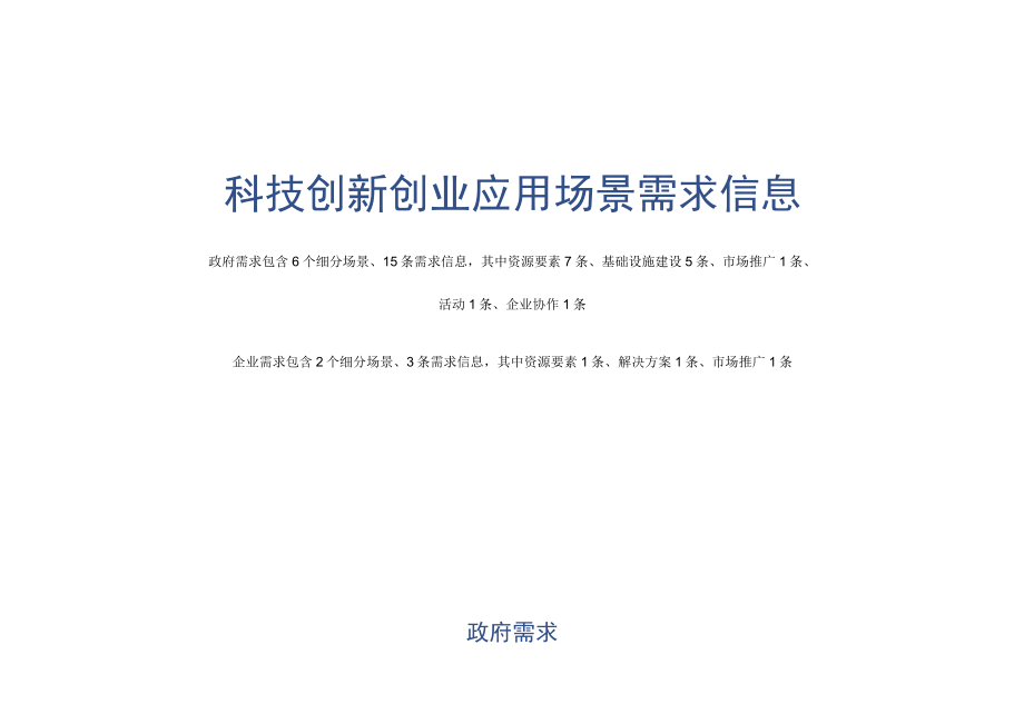 科技创新创业应用场景需求信息.docx_第1页