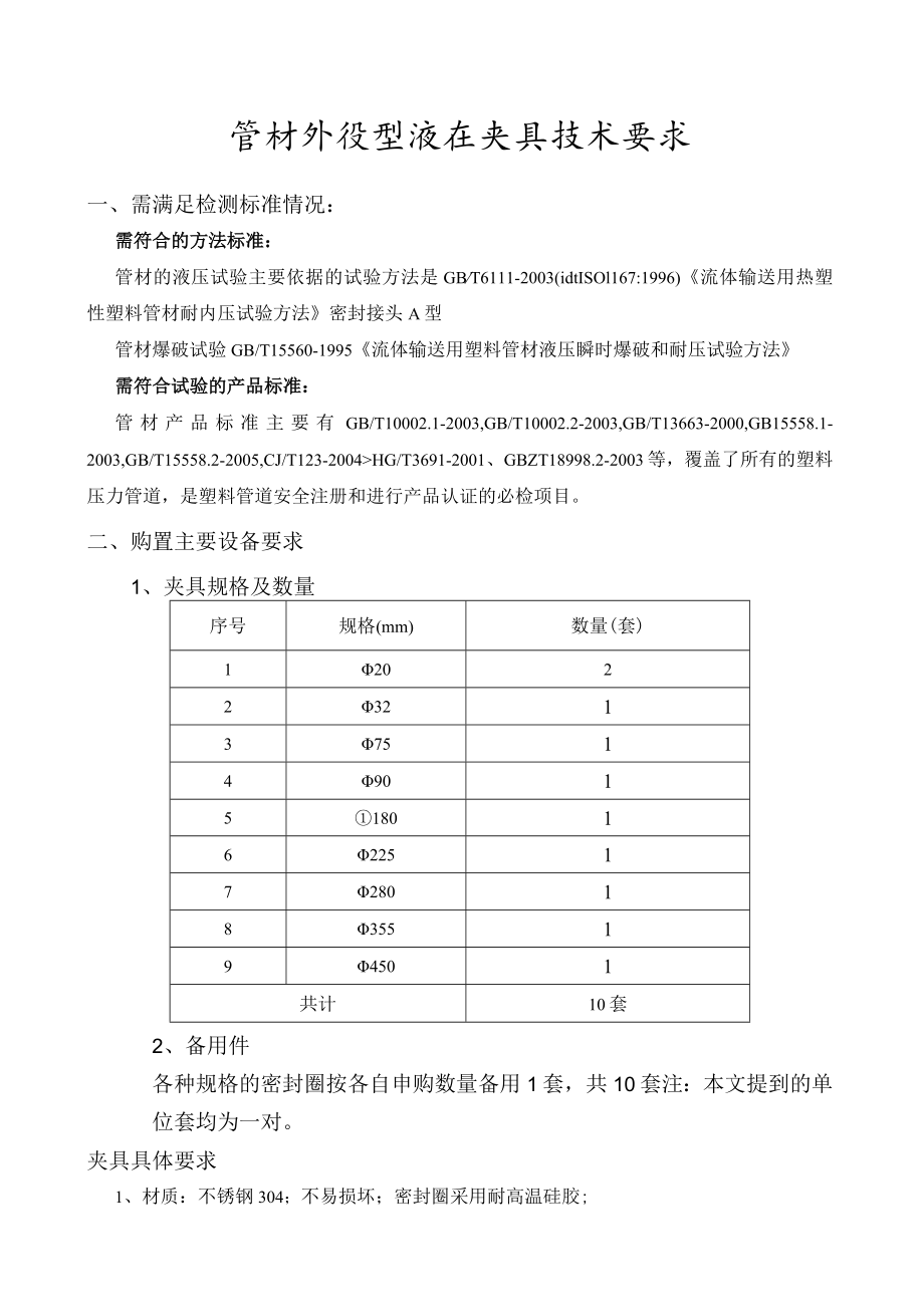 管材外径型液压夹具技术要求.docx_第1页