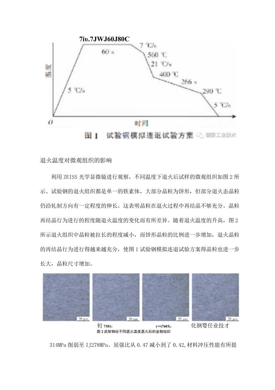 【钢铁工艺】退火温度对汽车用冷轧无间隙原子钢的力学性能影响.docx_第2页