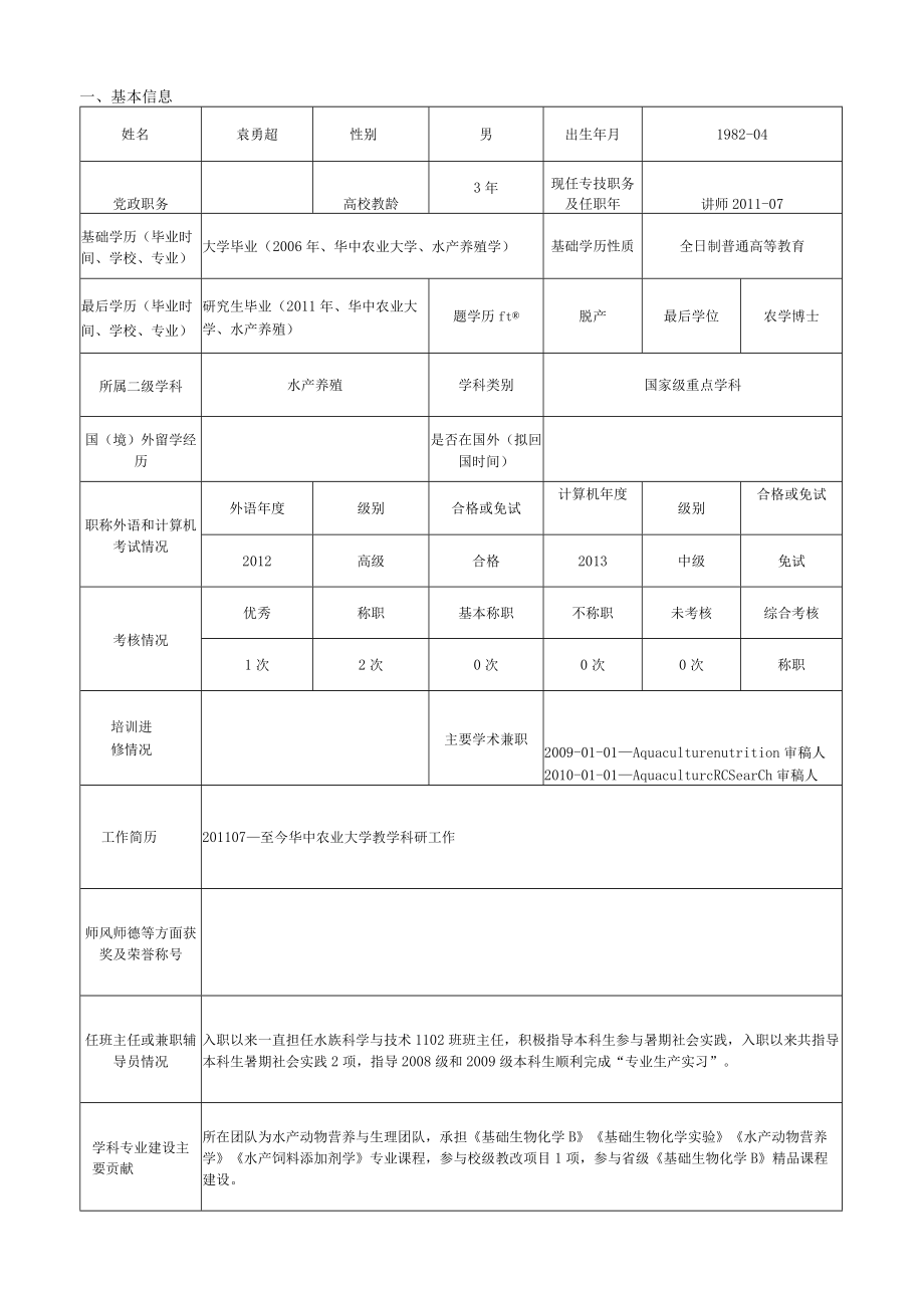 第1次申报本岗位上次申报年份教师职务岗位申请表.docx_第3页