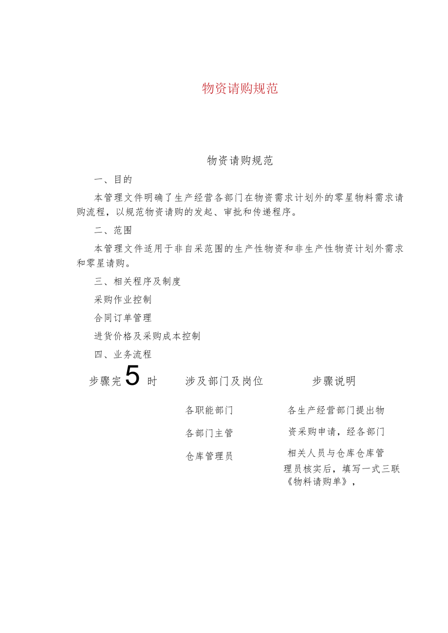 公司企业物资请购规范.docx_第1页