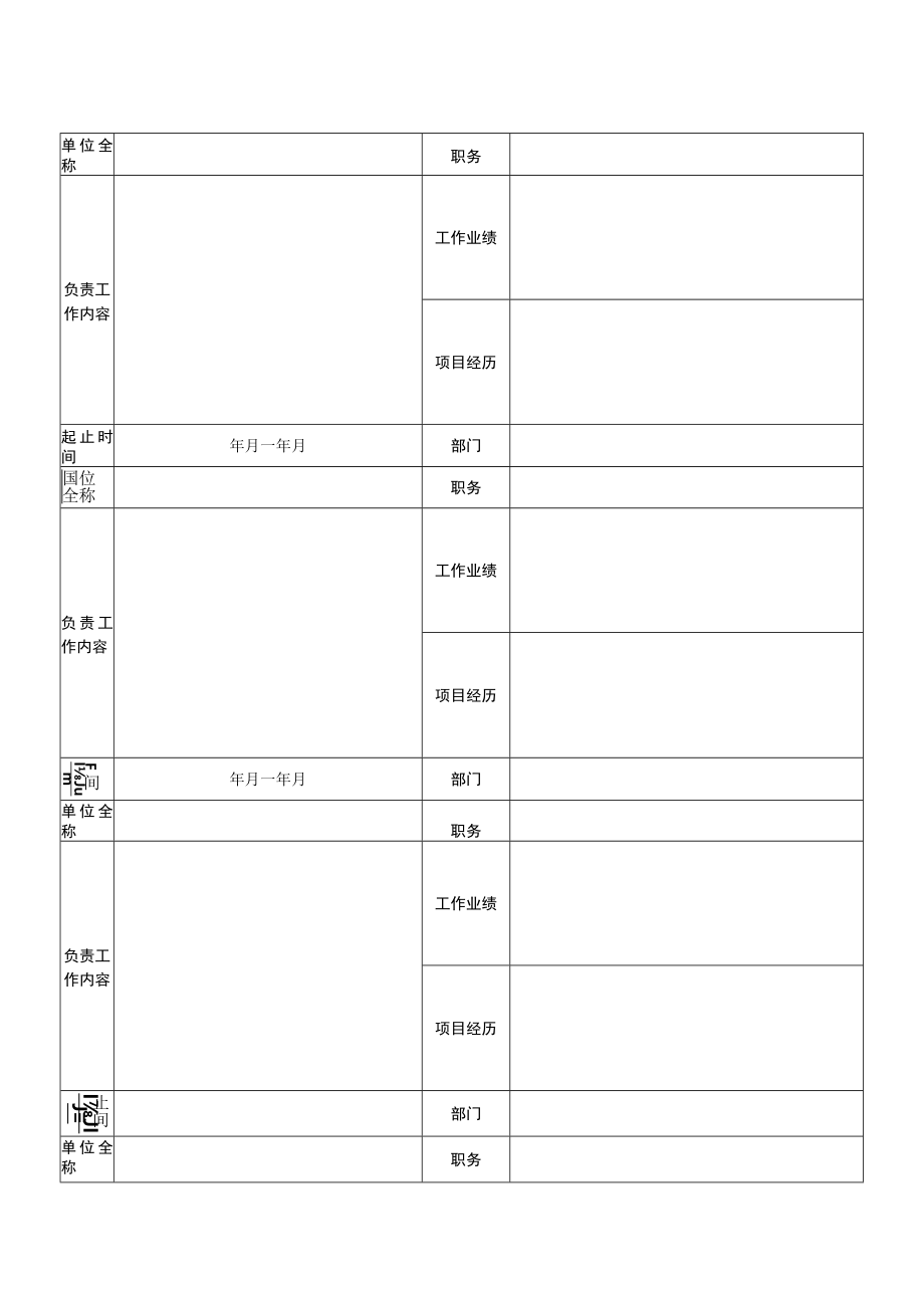 2023年最新个人工作简历表格.docx_第3页