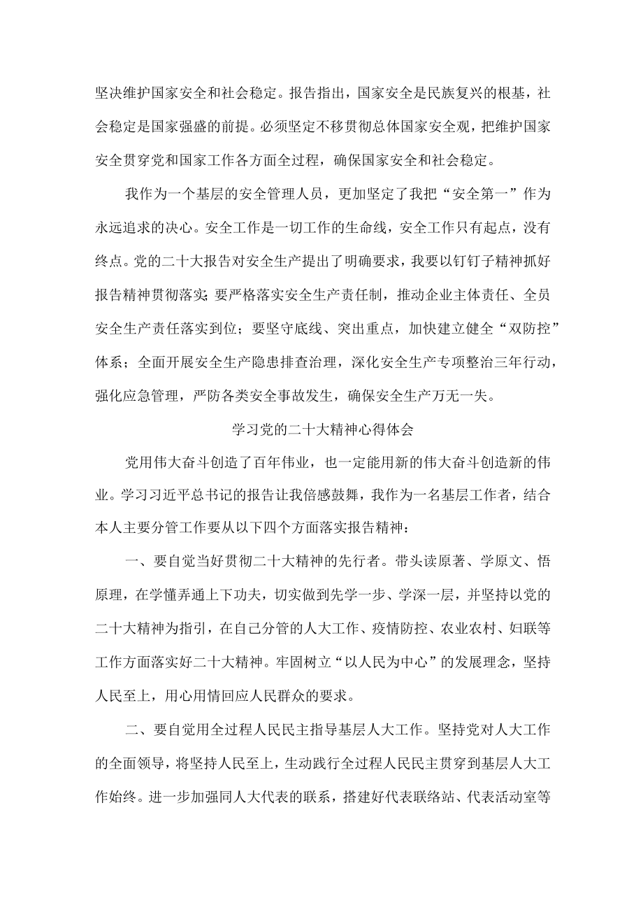 基层人员学习党的二十大精神心得体会 (4份).docx_第2页