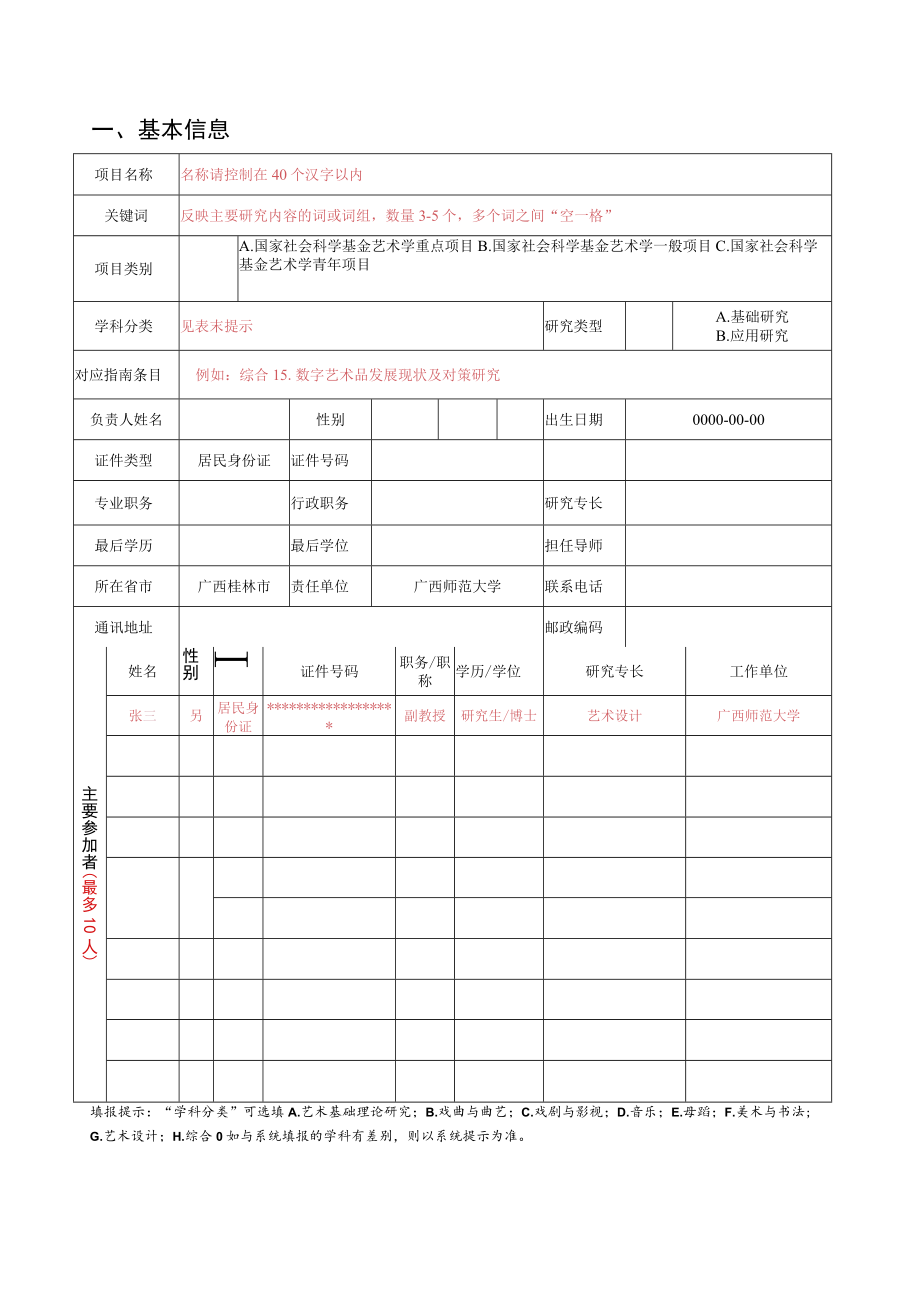 该表仅供预填使用具体填报信息以系统提示为准请申请人务必留意系统提示！全国艺术科学规划项目申报书.docx_第3页