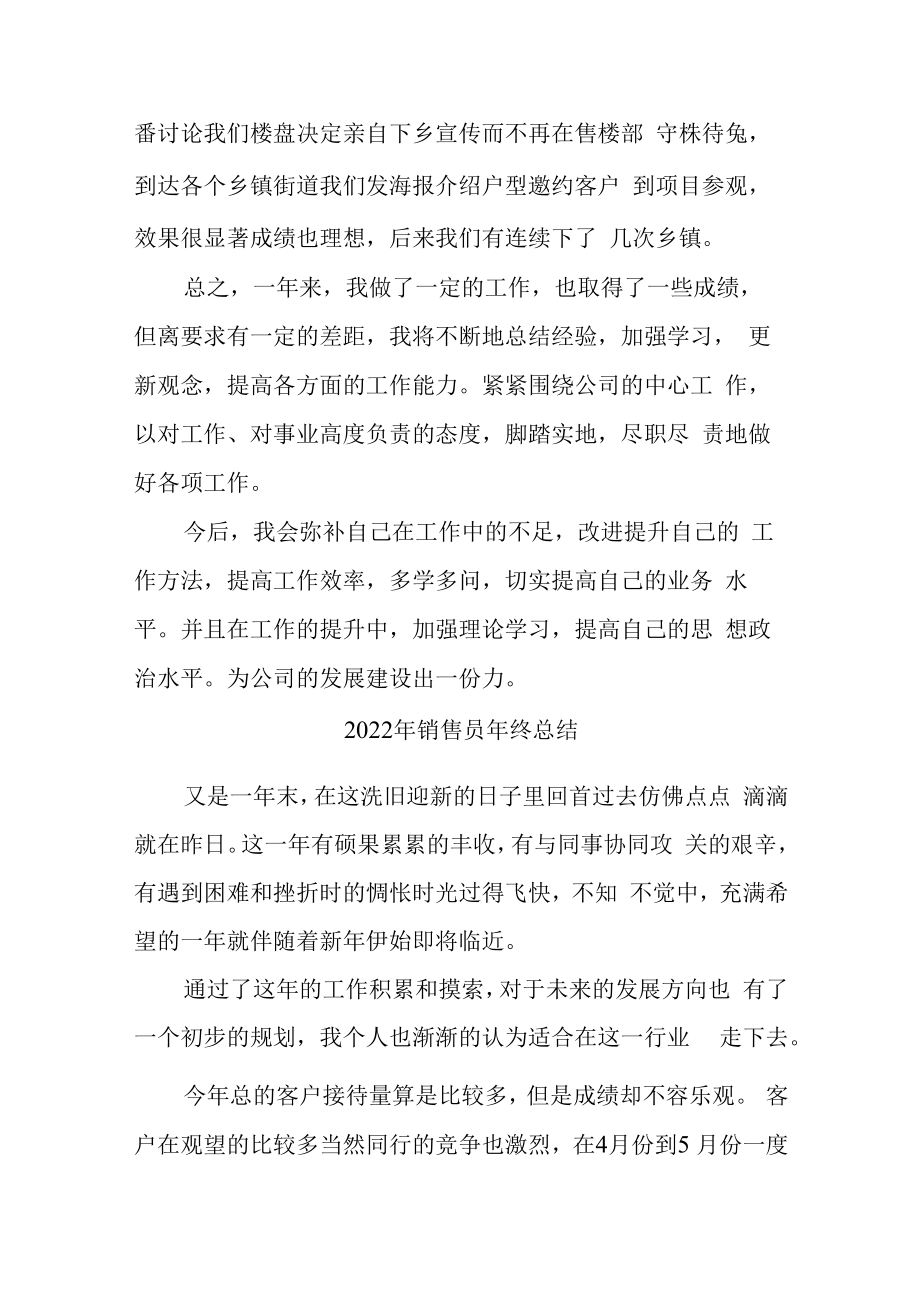 2022年优秀销售员年终总结 (精品4份).docx_第2页