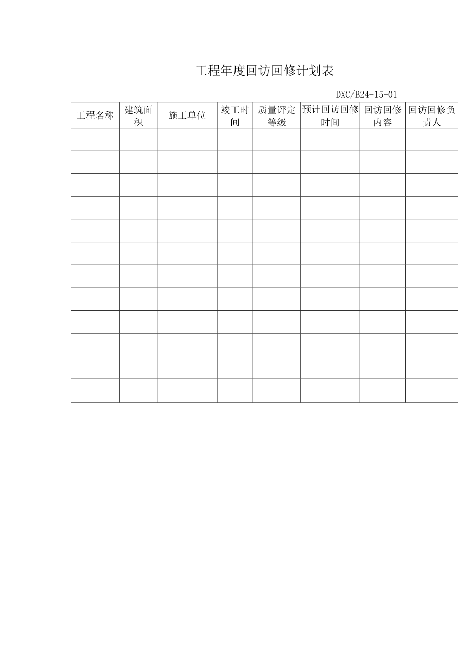 工程年度回访回修计划表.docx_第1页