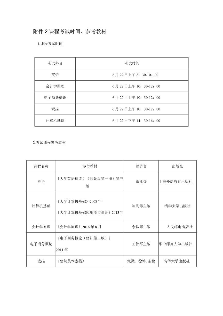 课程考试时间、参考教材.docx_第1页