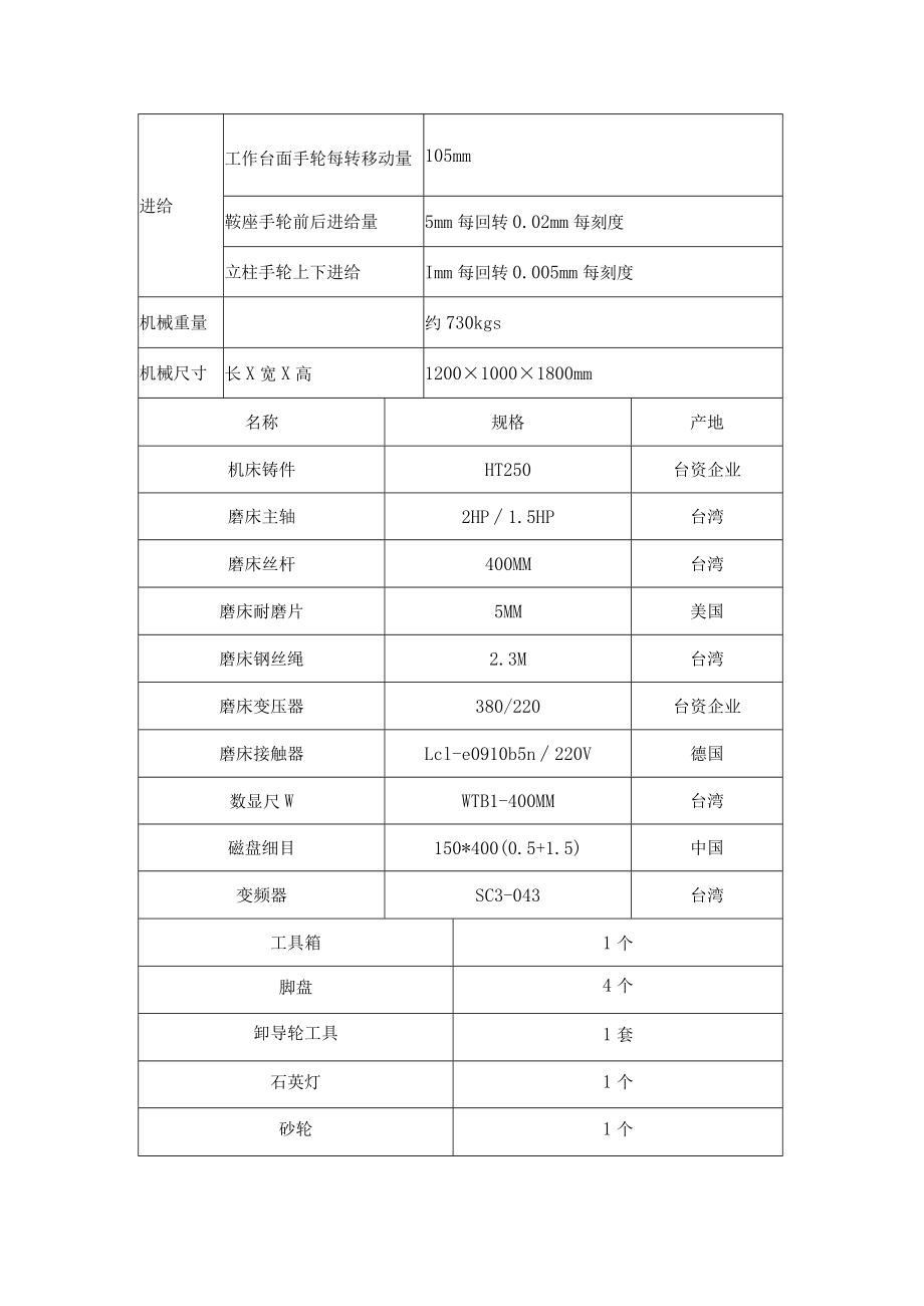 第二章招标需求AHK实训室设备详细技术参数数显铣床技术参数.docx_第3页