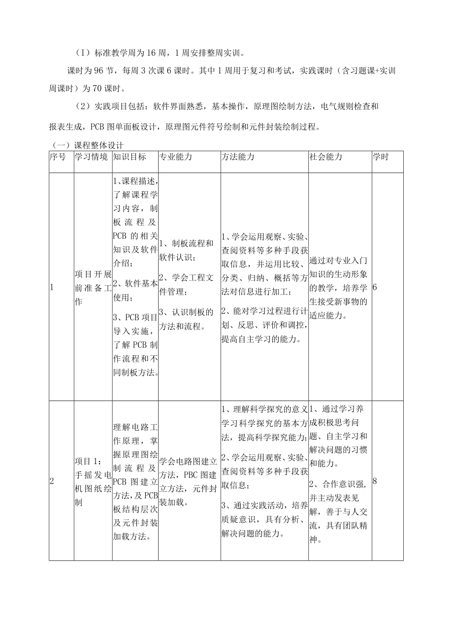 《电子产品制图与制板》课程标准.docx_第3页