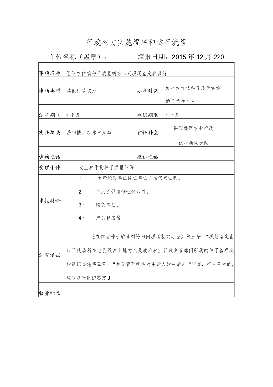 行政权力实施程序和运行流程.docx_第1页