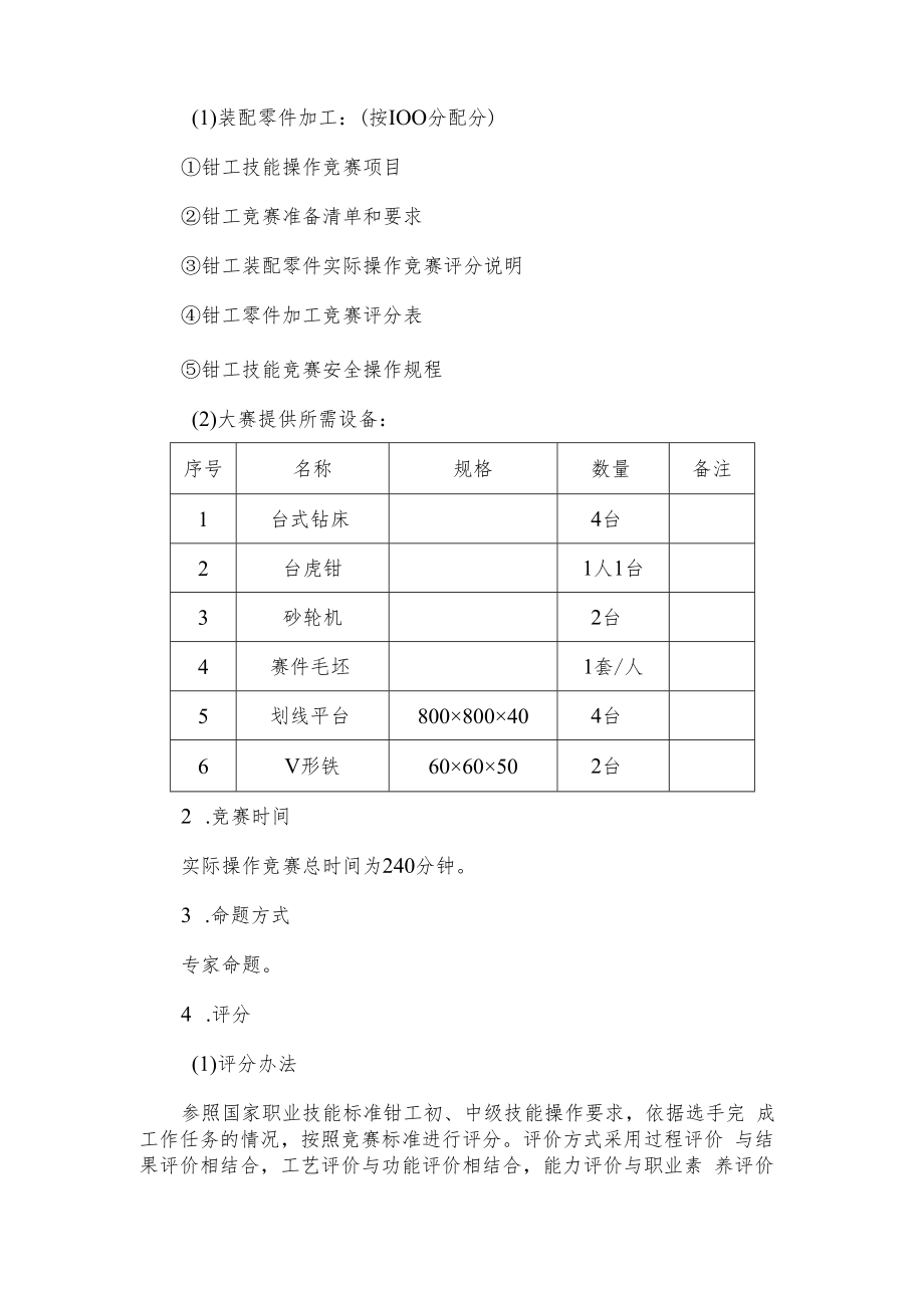 2019年甘肃省职业院校技能大赛中职组学生“普通钳工”赛项规程.docx_第2页