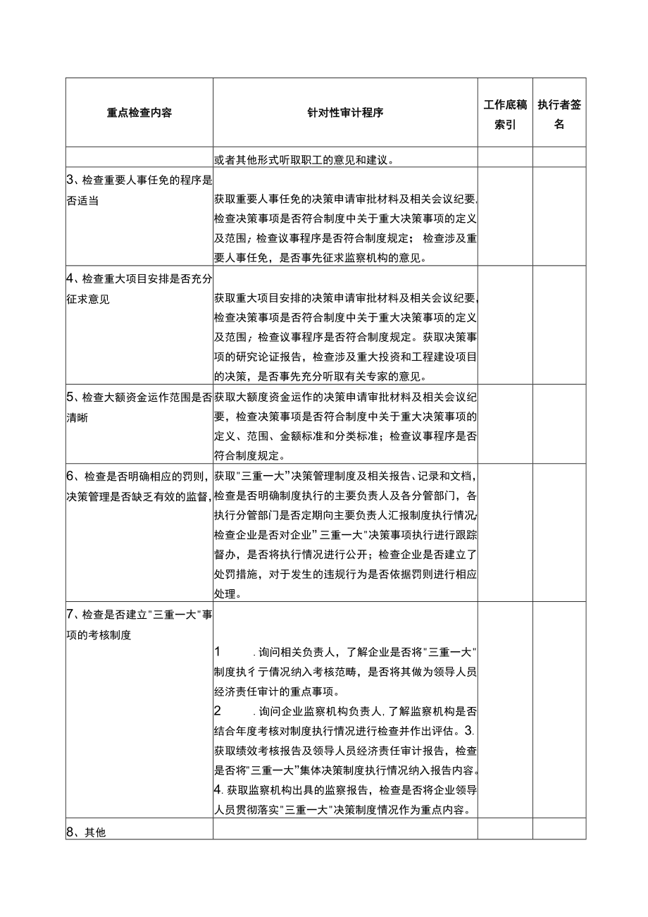 7专门事项审计程序--三重一大审计程序.docx_第2页