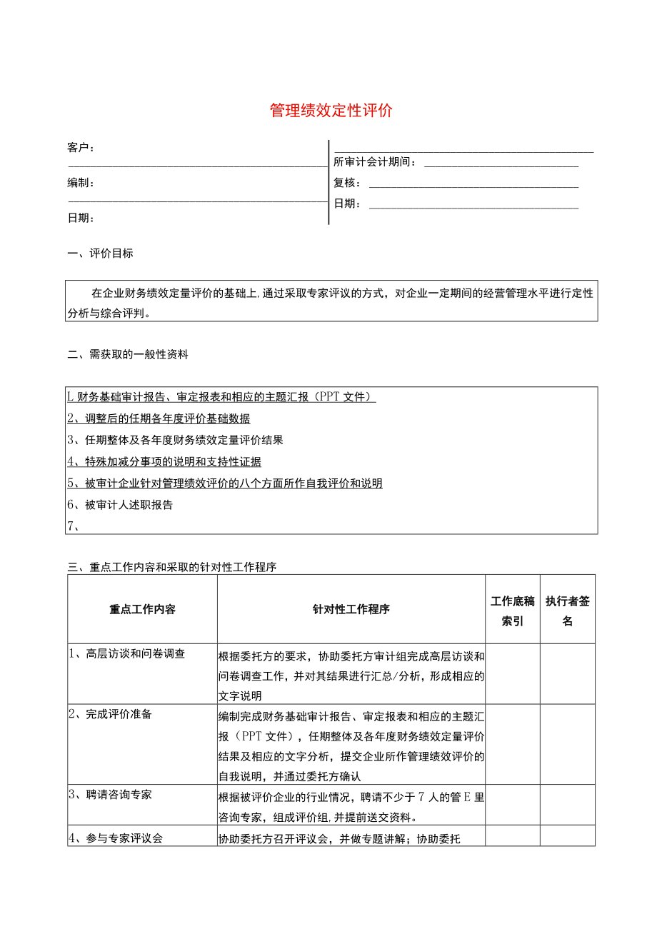 绩效评价程序--管理绩效定性评价.docx_第1页