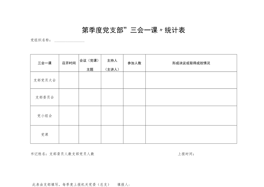 党支部“三会一课”统计表.docx_第1页