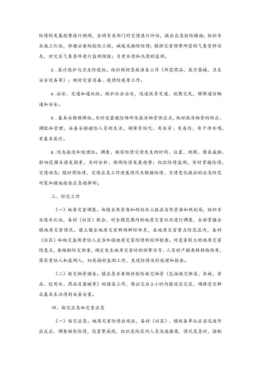 xxx镇突发性地质灾害应急预案.docx_第3页