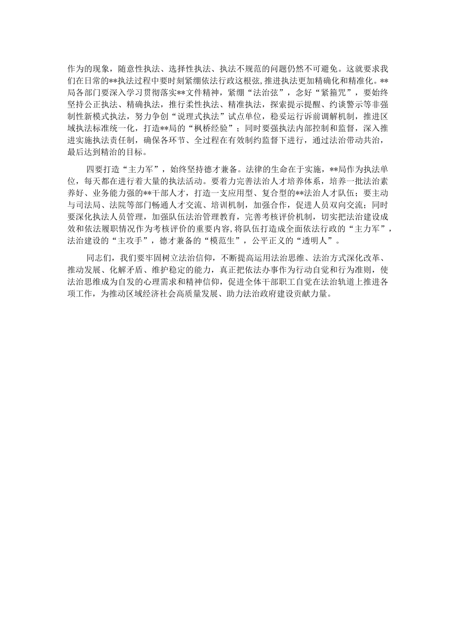 局长在2023年法治建设领导小组会议上的讲话.docx_第2页