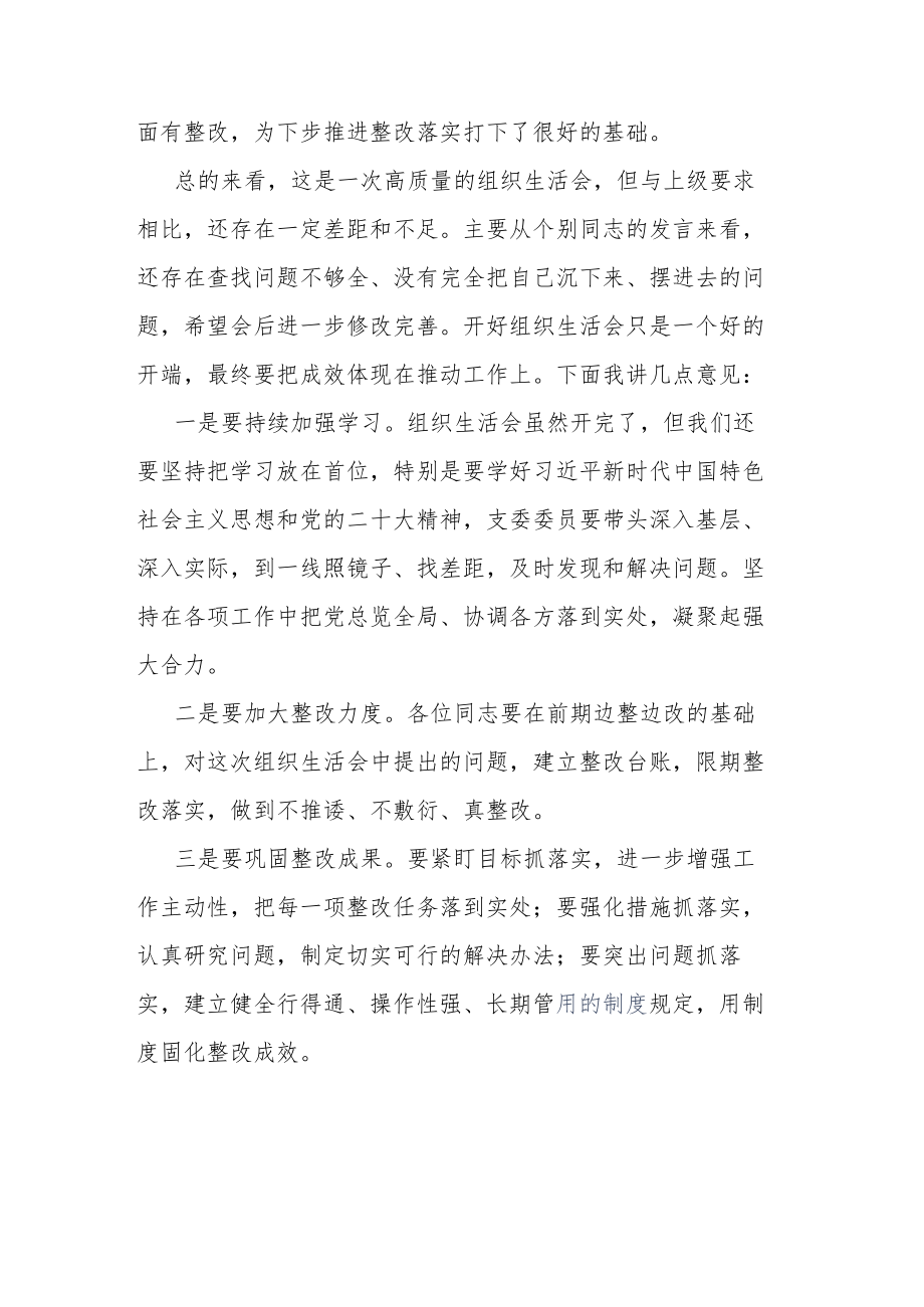 党支部组织生活会点评发言.docx_第2页