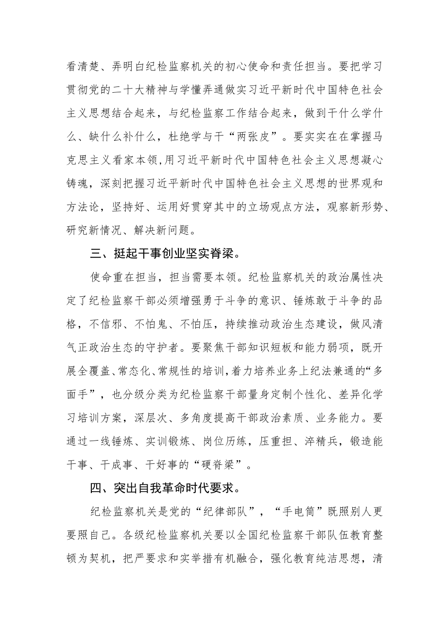 纪检监察干部2023年纪检监察干部队伍教育整顿研讨发言材料.docx_第2页