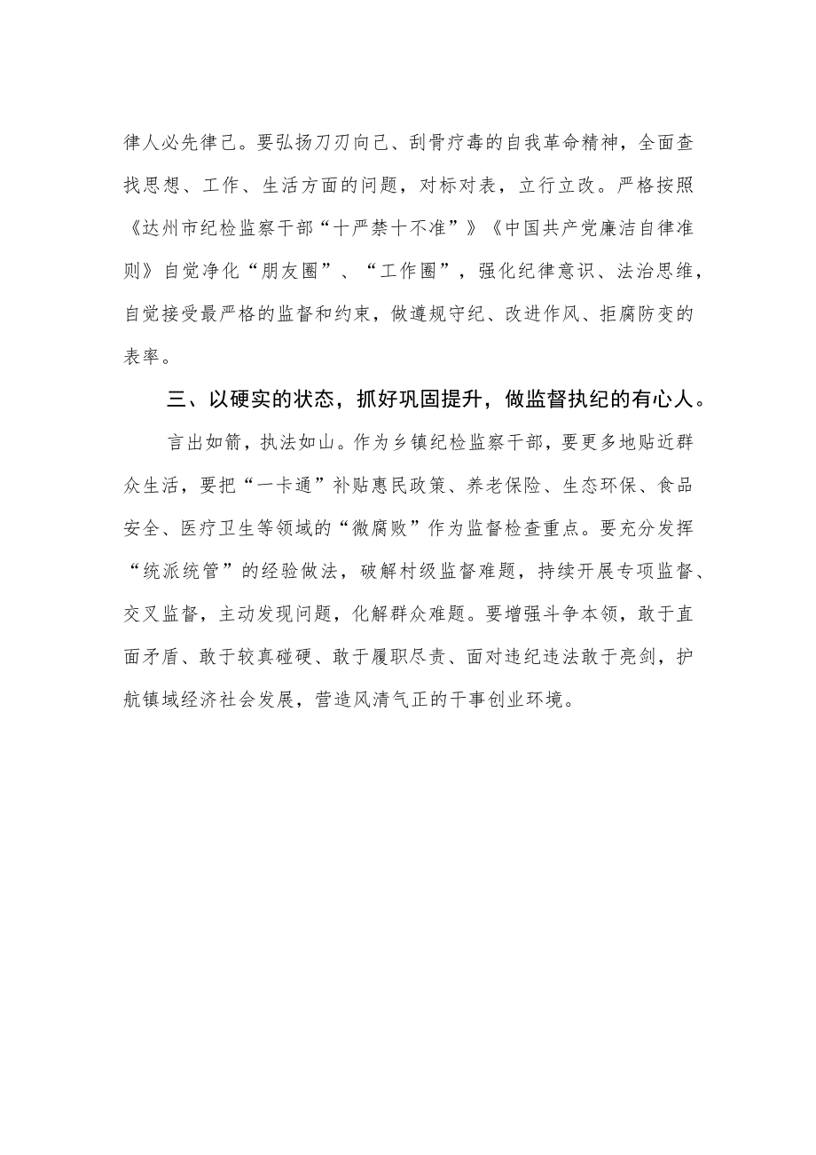 乡镇纪委书记纪检监察干部队伍教育整顿心得感悟.docx_第2页