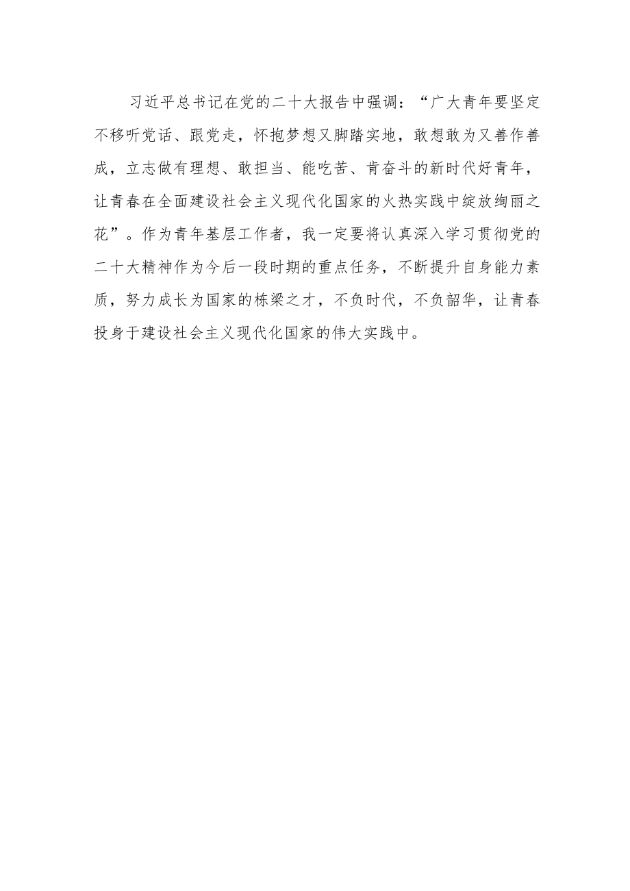青年基层工作者学习党的二十大精神心得体会.docx_第2页