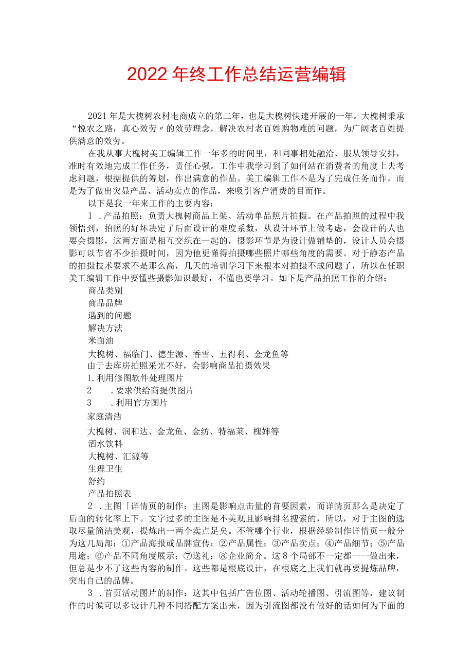 2022年终工作总结运营编辑.docx_第1页