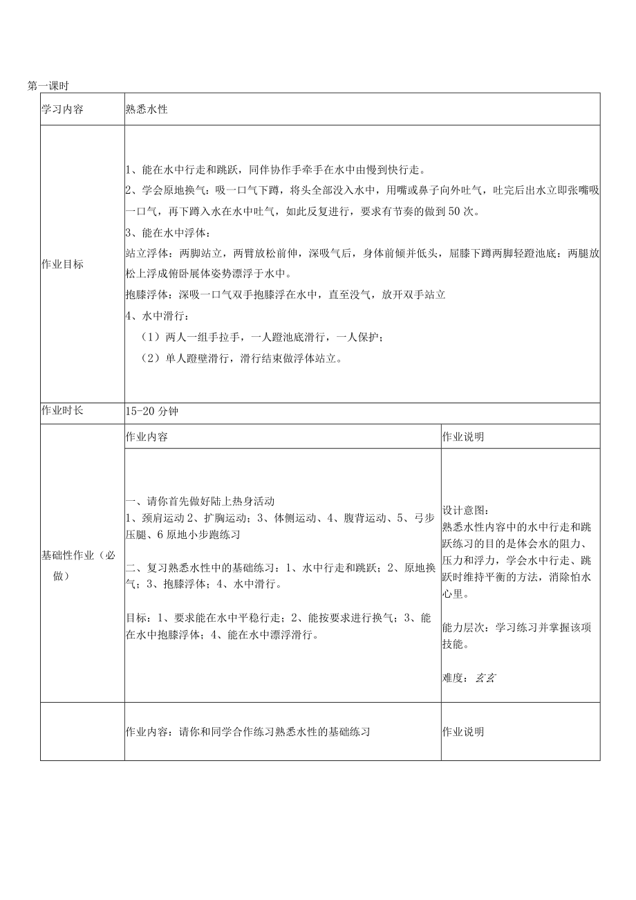 中学体育《蛙泳》作业设计.docx_第2页