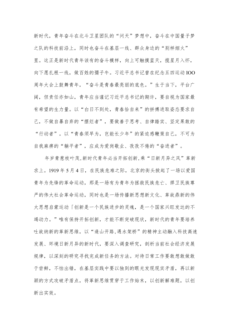 奋斗的青春奋进新时代演讲稿精选7.docx_第2页