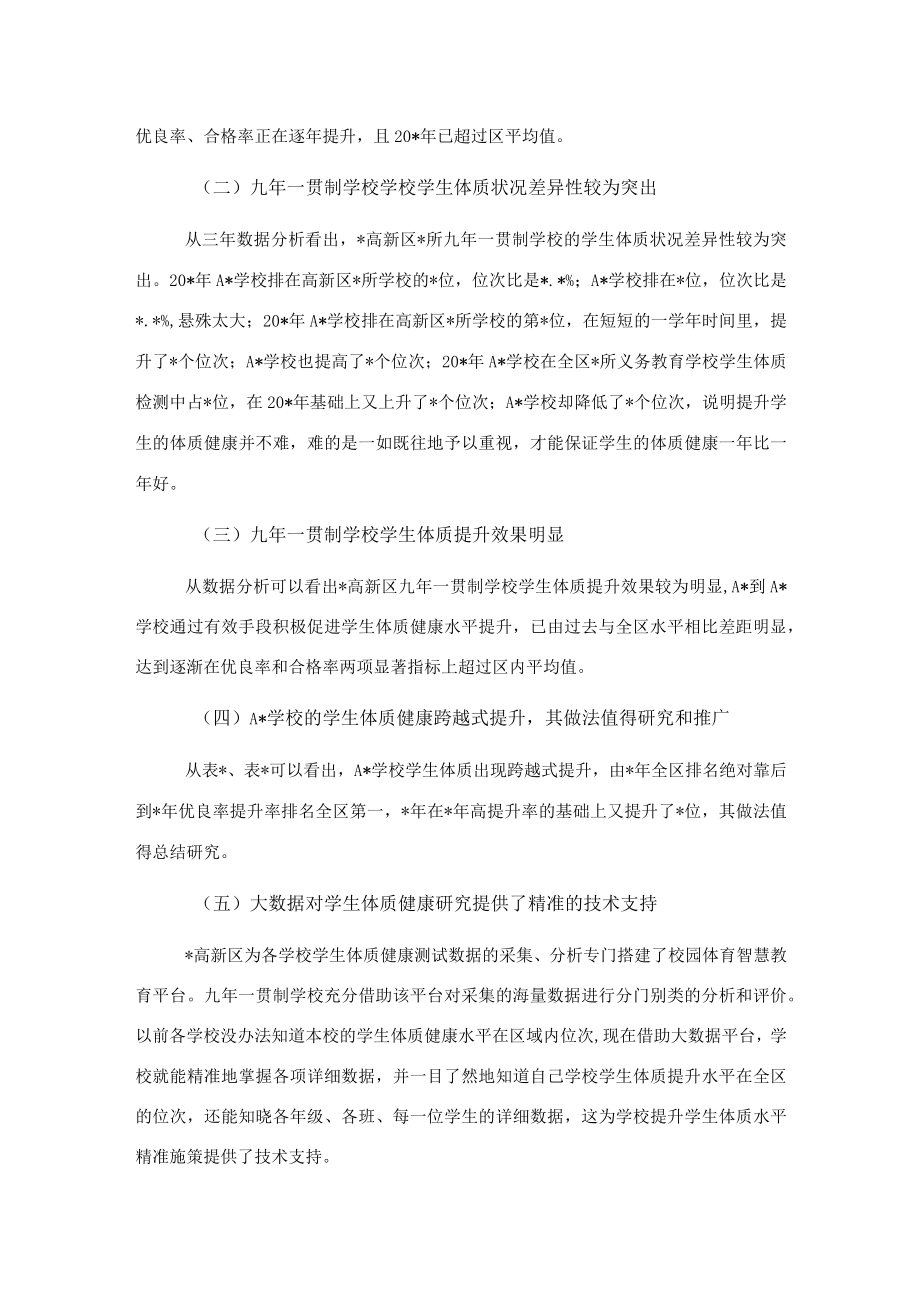 关于对九年一贯制学校学生体质健康发展状况调查报告.docx_第2页