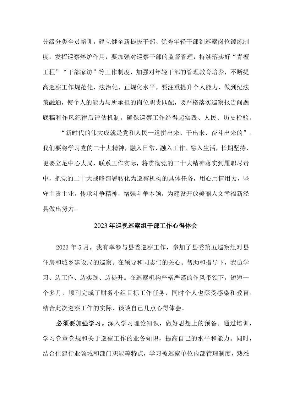 2023年机关事业单位纪检巡察组巡检工作心得体会 （汇编6份）.docx_第3页