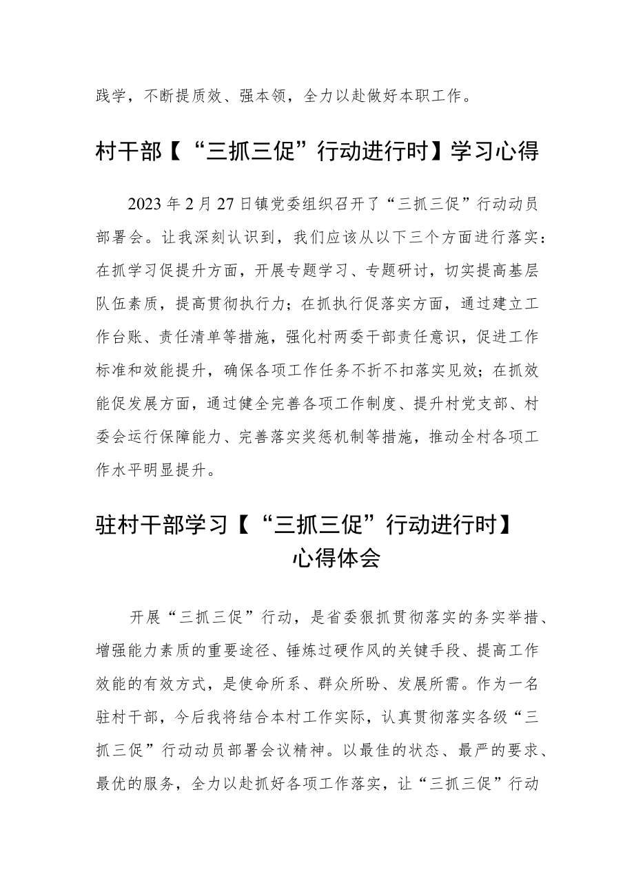 村党支部书记【“三抓三促”行动进行时】心得体会范文(通用3篇).docx_第3页