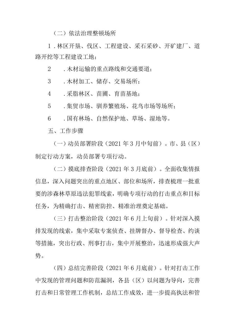 关于集中打击破坏森林草原生态系统违法犯罪联合执法专项行动方案.docx_第3页