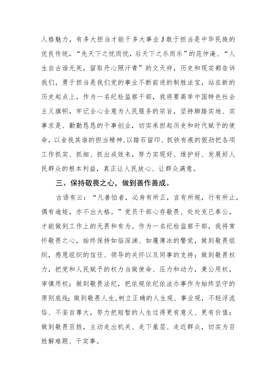 全市纪检监察干部学习党的二十大精神心得体会范文(3篇).docx_第3页