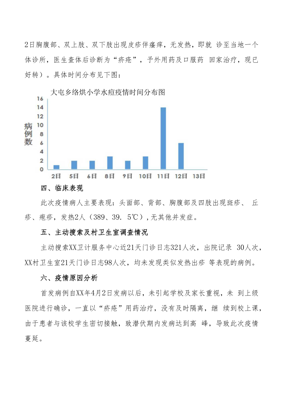 小学发生一起疑似水痘暴发疫情的调查处置报告.docx_第3页