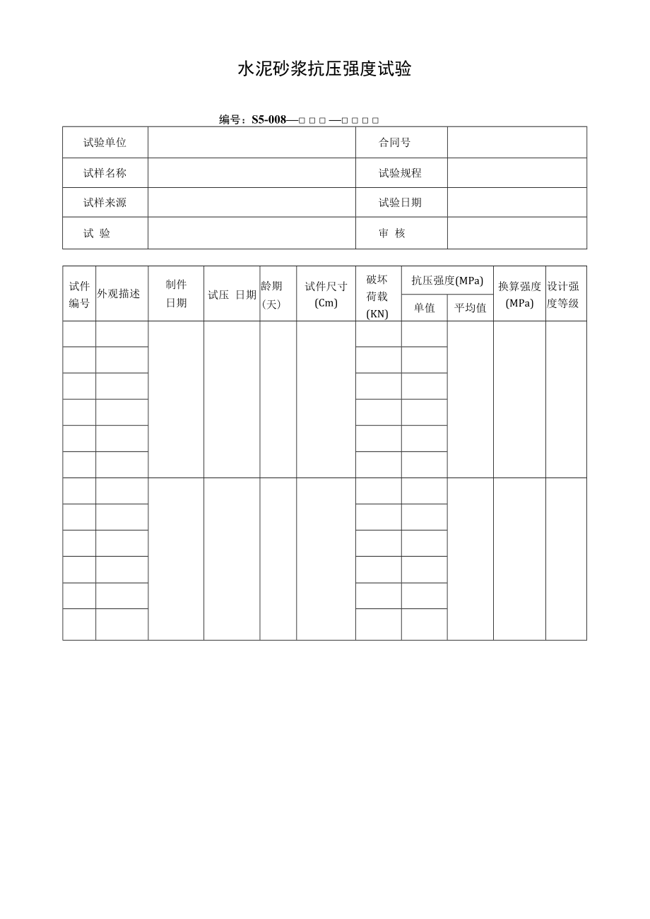 水泥砂浆抗压强度试验.docx_第1页