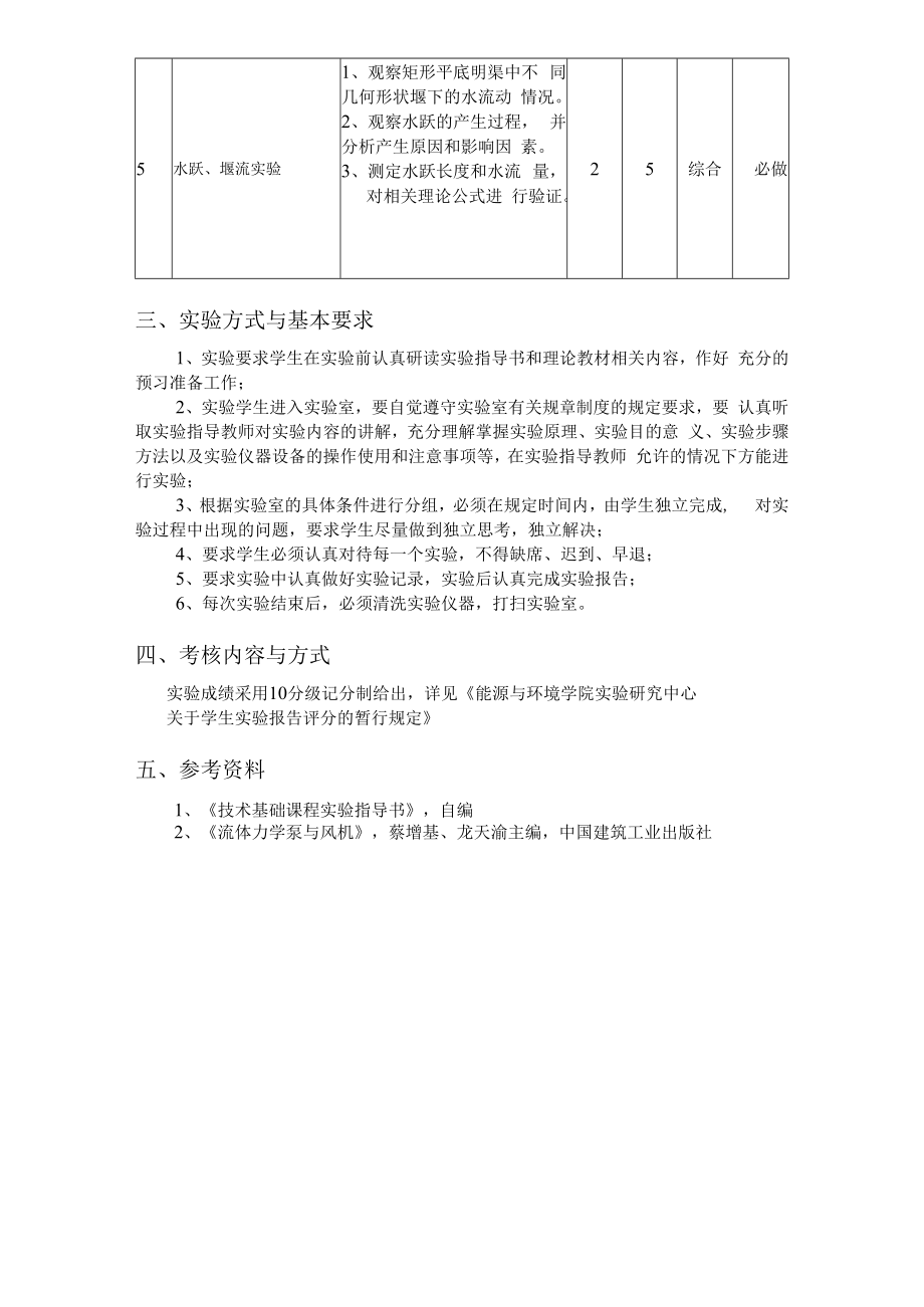 内科大《水力学》实验大纲.docx_第2页