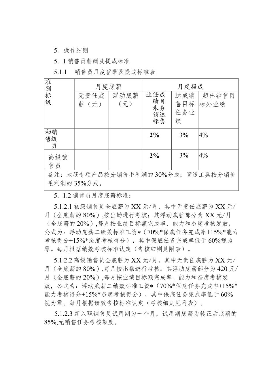 制度范文--销售人员薪酬管理制度.docx_第2页